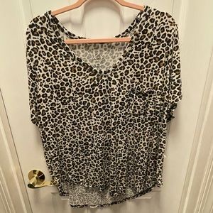Leopard Print V Neck